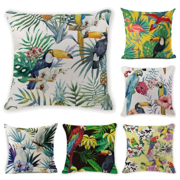 floral-tropical-bird-pillow-cover