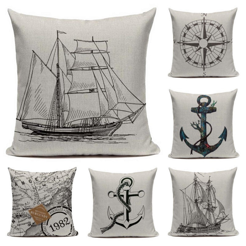 vintage-nautical-sailboat-pillow-cushion-cover