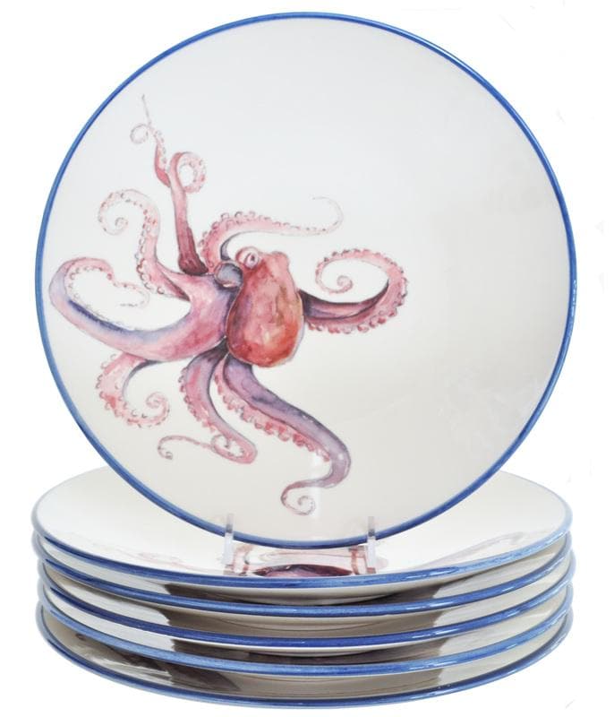 OctopusDinnerwarePlates.CoastalCompass